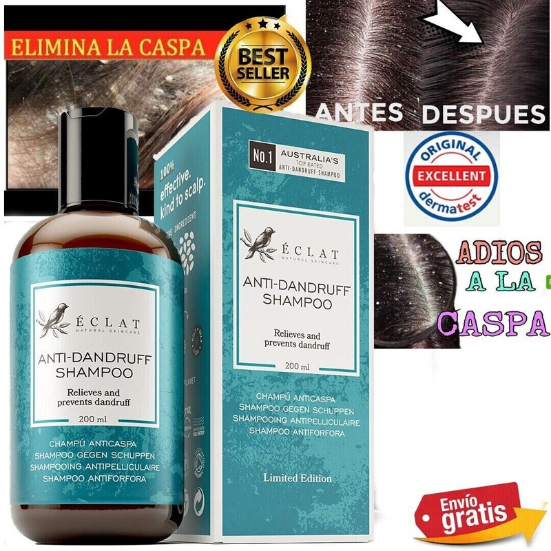 Mejor Shampoo AntiCaspa para hombres y mujeres Previene y Elimina Caspa Champu#1