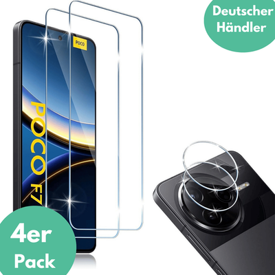 2X Schutzglas für Xiaomi Poco F7 Ultra Display Kamera Panzerfolie 9H