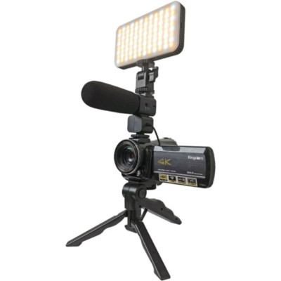 Kingdom 4K Ultra HD Camera Kit - Camera with Wi-Fi, Mini Tripod, LED and Mic