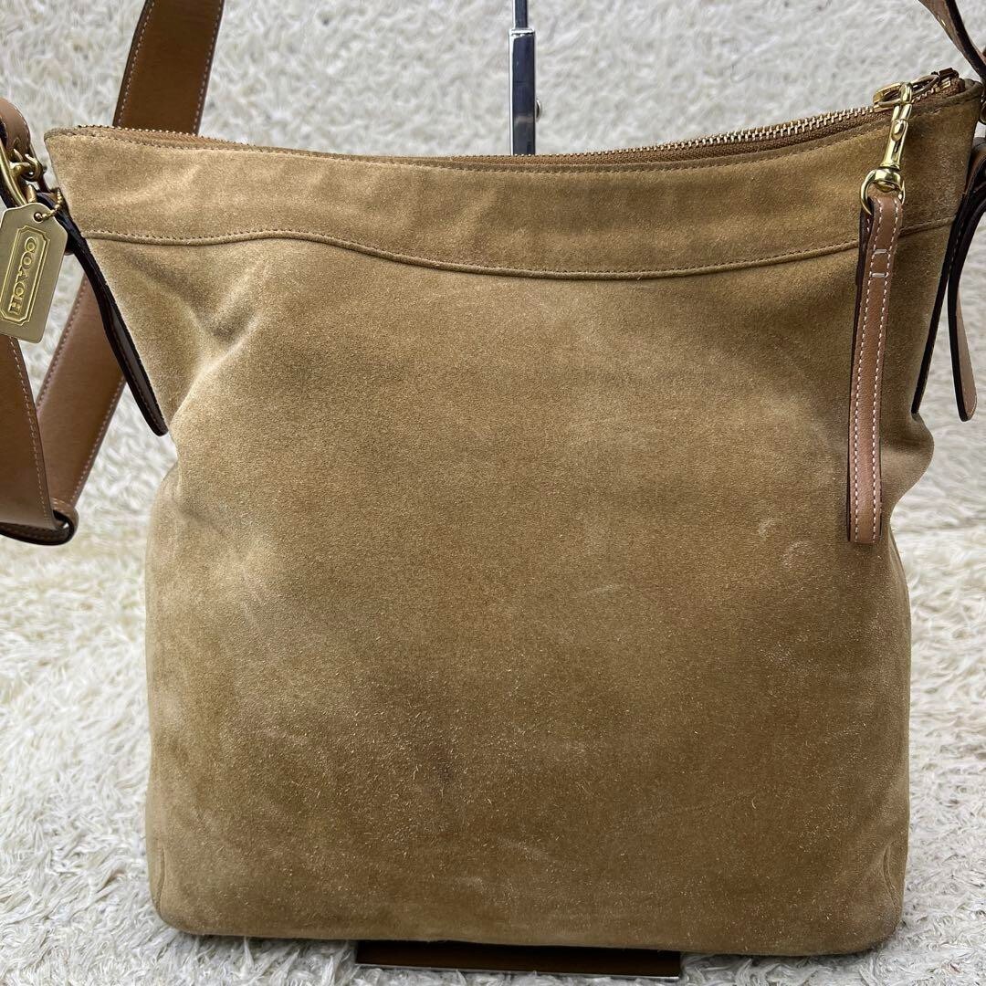 極美品 vintage coach old Suede 茶 トートバッグ