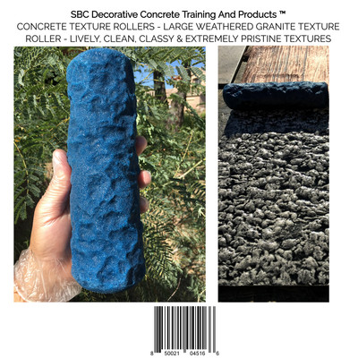 Concrete Texture Rollers - ''The Original'' Large Weathered Granite Texture Roller