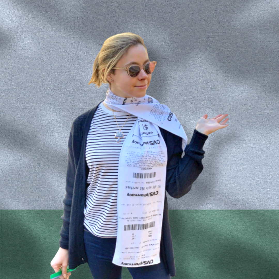 CVS Receipt Scarf, Hilarious, Double Sided, 100% Fleece Scarf. Looks Just Like a