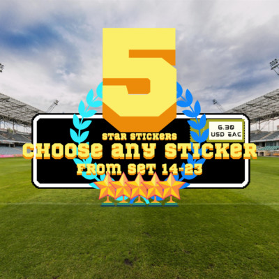 All 5-star Stickers From Set 14 - 23 Available