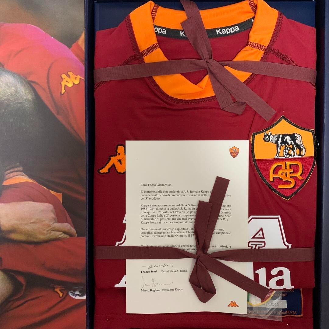 【Colorful 】A.S. ローマ　2000-2001 ホームジャージ Vintage AS Roma 00/01 Limited Jersey Size XL Kappa New with