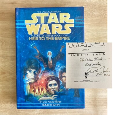 Star Wars Heir to the Empire Signed Timothy Zahn Thrawn Hardcover 1st Edition
