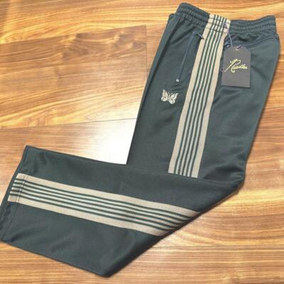 パンツ Needles Track Pant STRAIGHT XS D.GRY/CCL NEEDLES Track Pants Straight Black x Purple lines Size-XS