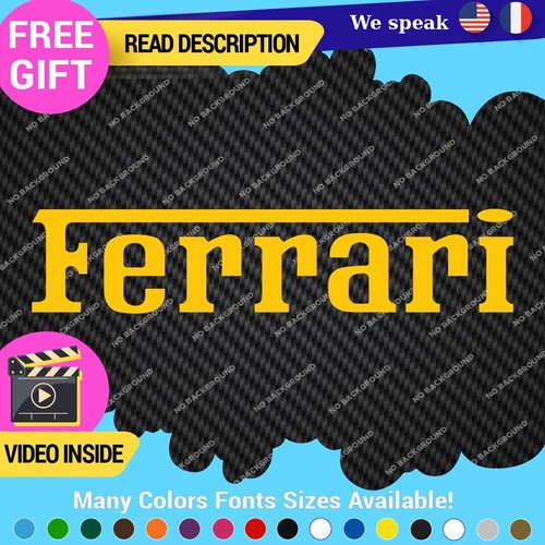 Fits Ferrari Vintage Decals Stickers Vinyl Die Oval Sports Cars Racing Formula 1