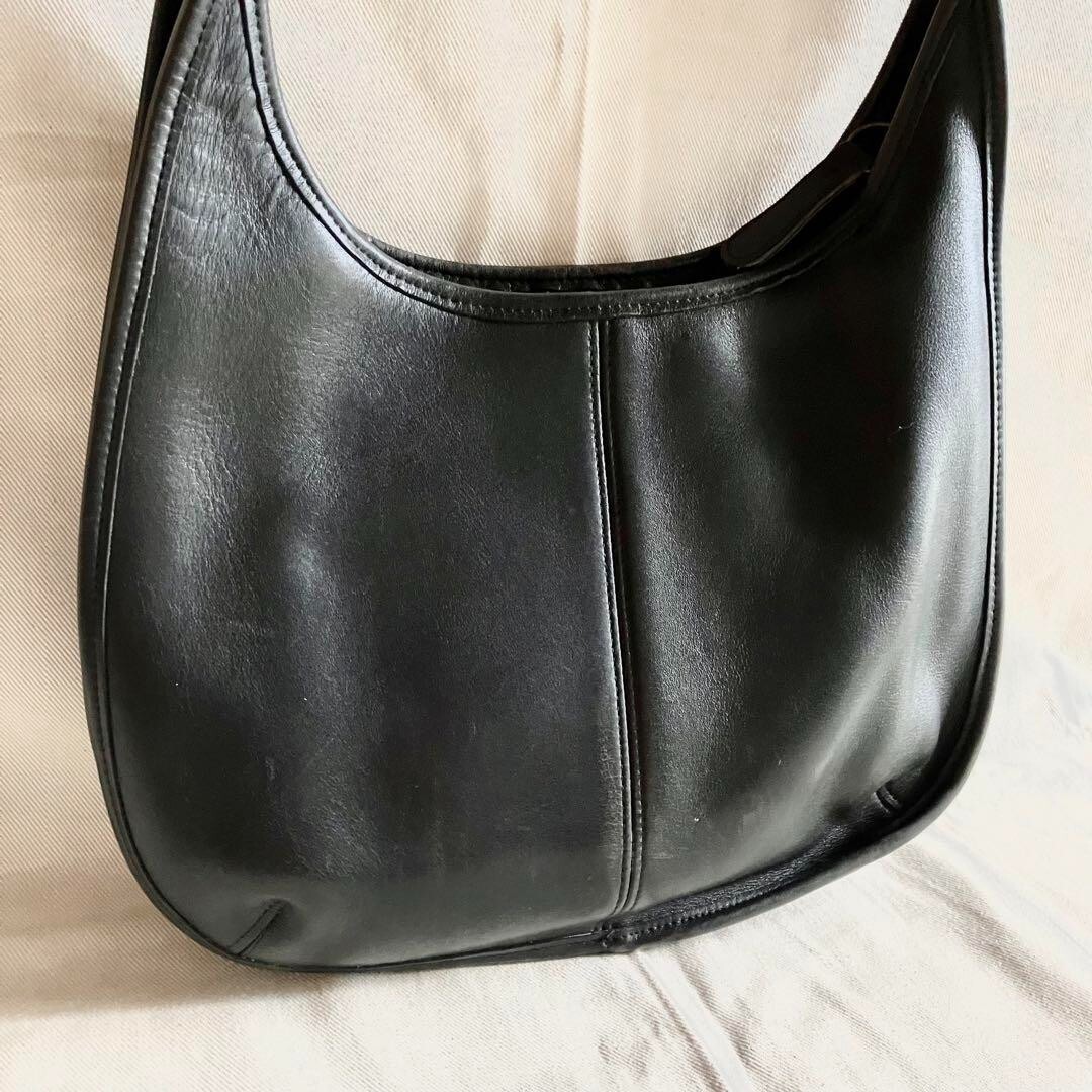 バッグ Old Coach Ergo Shoulder Bag 9025 Coach Vintage Ergo 9025 Black One Handle Shoulder Bag For