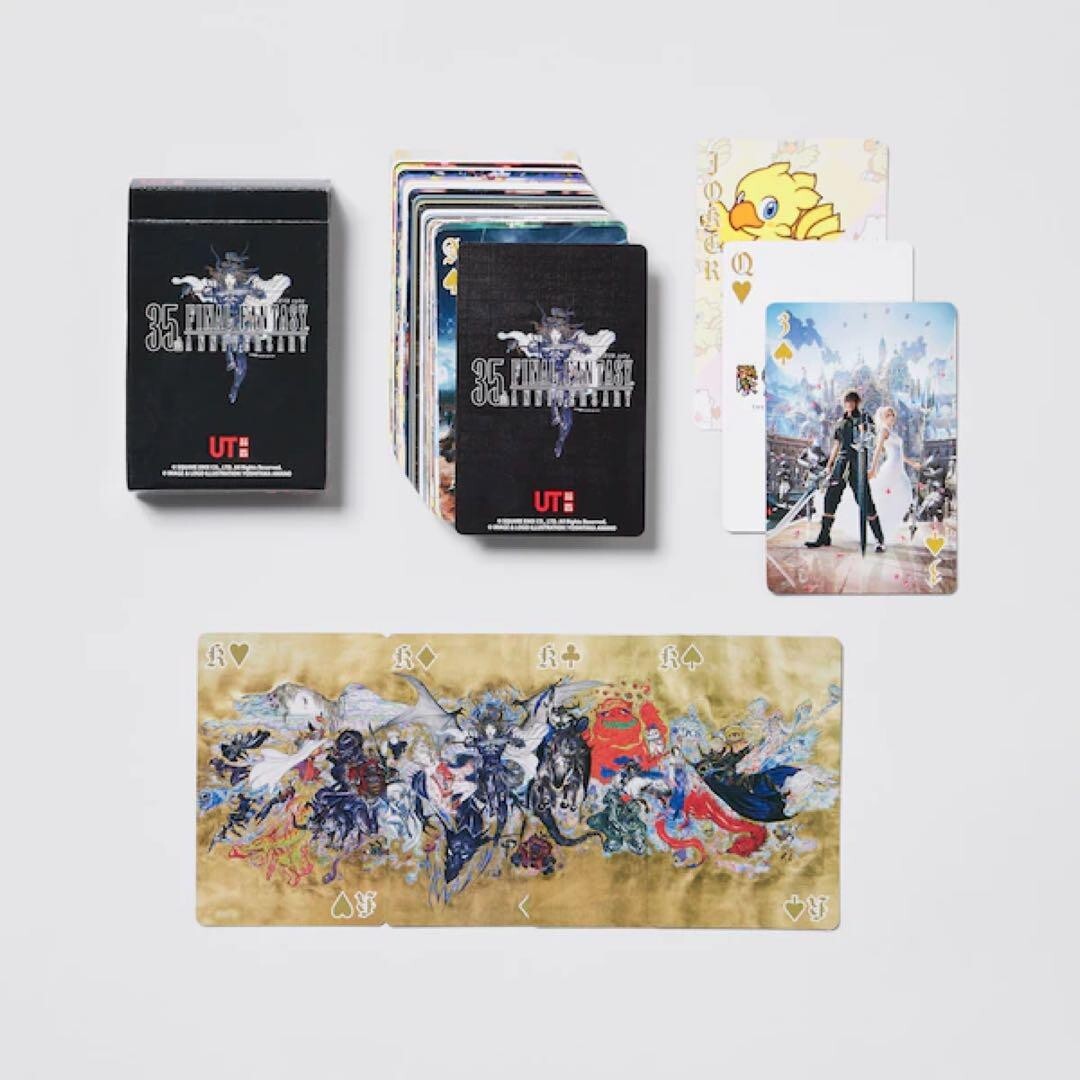 Pre-owned Uniqlo Final Fantasy 35th Anniversary Graphic T-shirt Complete Set L In Multicolor