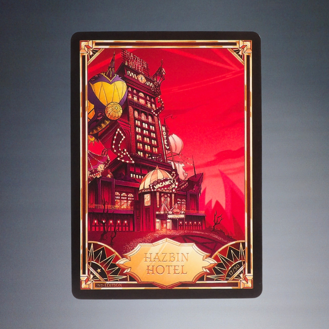 ハズビンホテル HAZBINHOTEL カード 17/50 19/50 レア Hazbin Hotel Trading Card PINK FOIL COMMON HOTEL 17/50