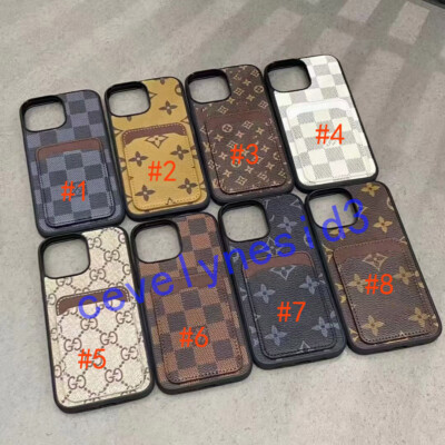 For iPhone 16Pro Max/Plus/15/14/13Mini/12/11L V8 Leather Pattern Cover Card Case