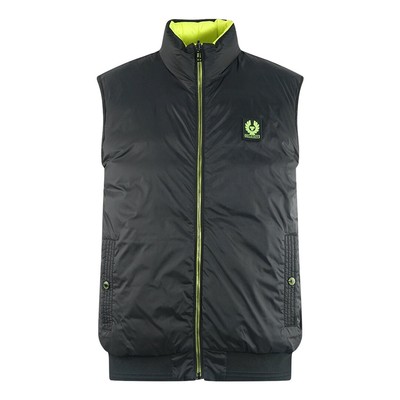Pre-owned Belstaff Flash Circuit Black Reversible Down Gilet Jacket