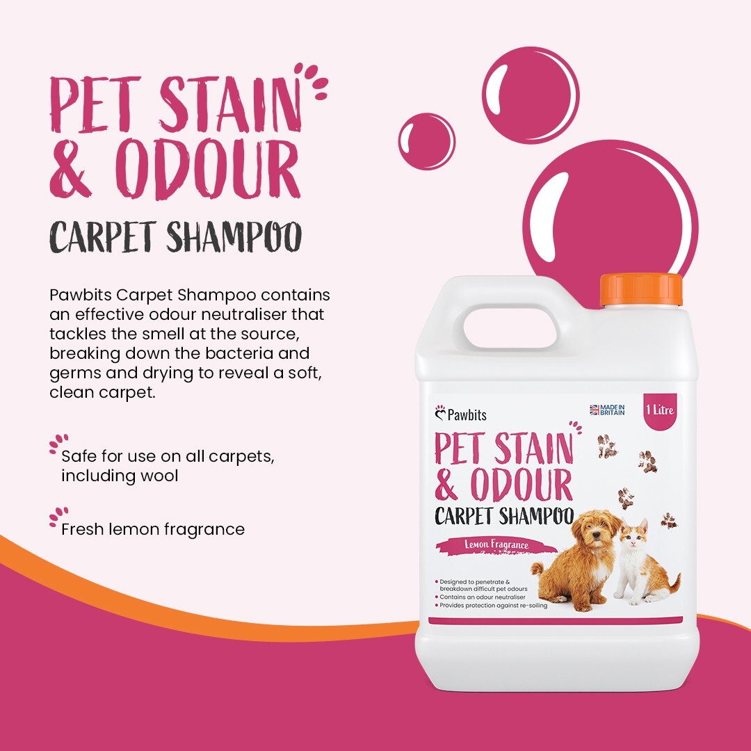 Pet Stain and Odour Carpet Shampoo Upholstery Cleaner Neutraliser