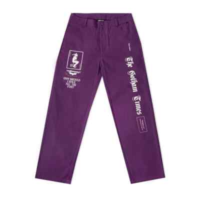 

Брюки The Hundreds x Dark Knight Gotham Times (баклажан) Повседневные брюки, Eggplant