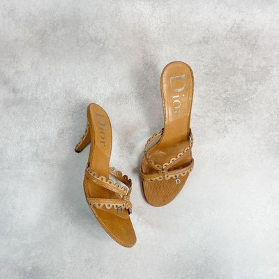 靴 Dior by John Galliano Eyelet Sandal Dior by John Galliano Eyelet Sandal Heels 2000s Vintage