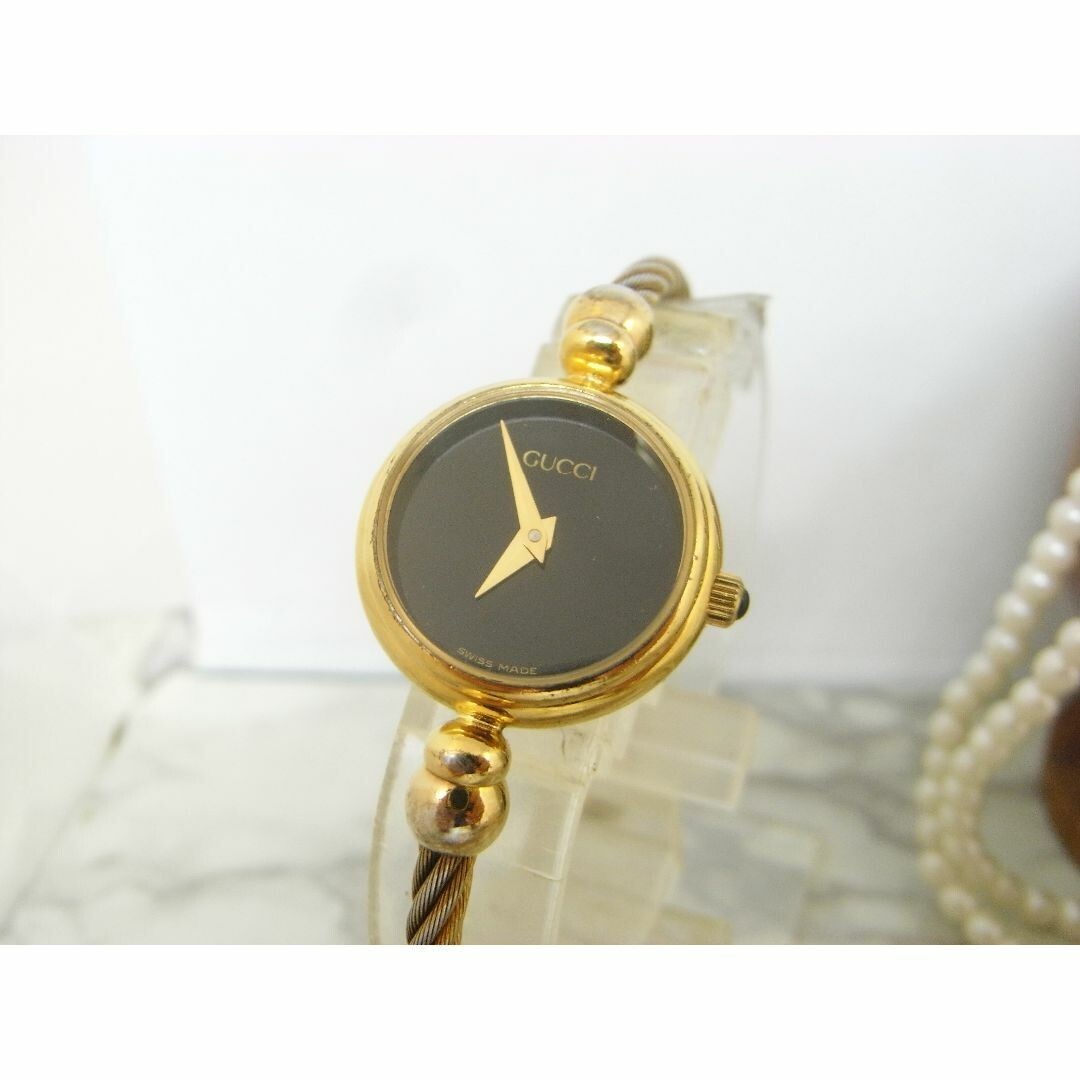美品　グッチ　GUCCI　2700.2.L 　シェル　レディースウォッチ GUCCI グッチ 2700.2.L ワイヤー イエローシェル 腕時計 GP/GP