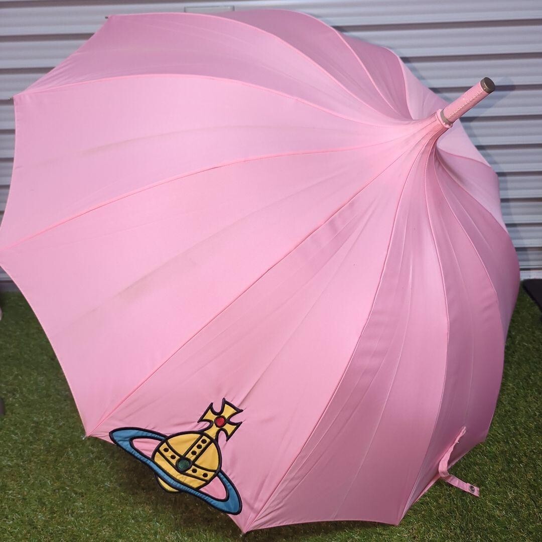 美品　VivienneWestwood ヴェルヴェットORB柄　長傘 美品 VivienneWestwood ヴェルヴェットORB柄 長傘