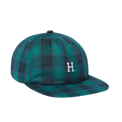 

Кепка HUF Worldwide Classic H Snapback (темно-синяя клетка) с 6 панелями, Navy plaid