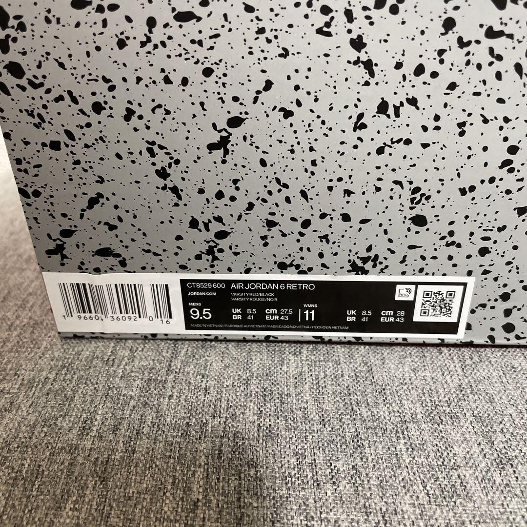 Pre-owned Jordan Nike Air  6 Retro Ct8529-600 "toro Bravo" Red Black Sneakers [us 7-12]