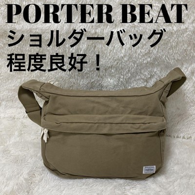 Good Condition Porter Beat Shoulder Bag Beige