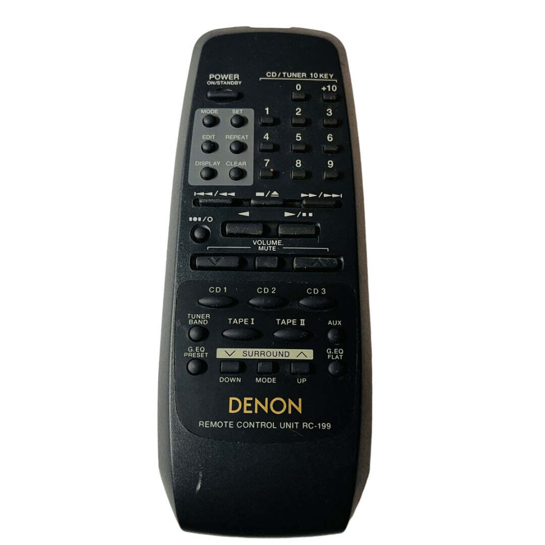 Denon RC-199 Genuine CD Tuner Remote Control Tested Works NO BACK