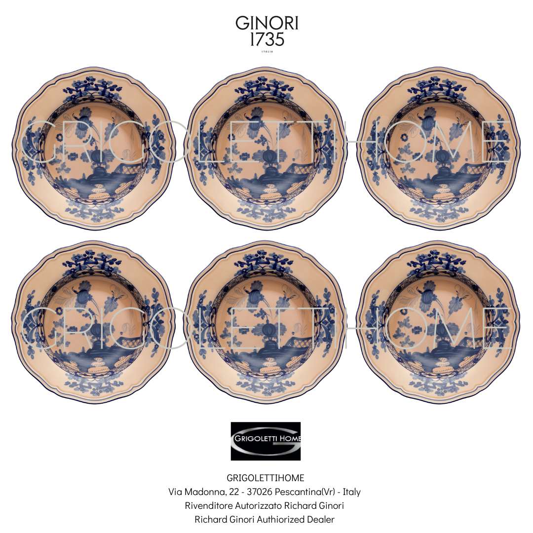 Richard Ginori Oriente Italiano Malachite - Set Of 6 Soup