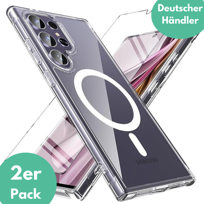 Hülle + Schutzglas für Samsung Galaxy S24 Plus Ultra Magsafe Panzerfolie 9H ✅