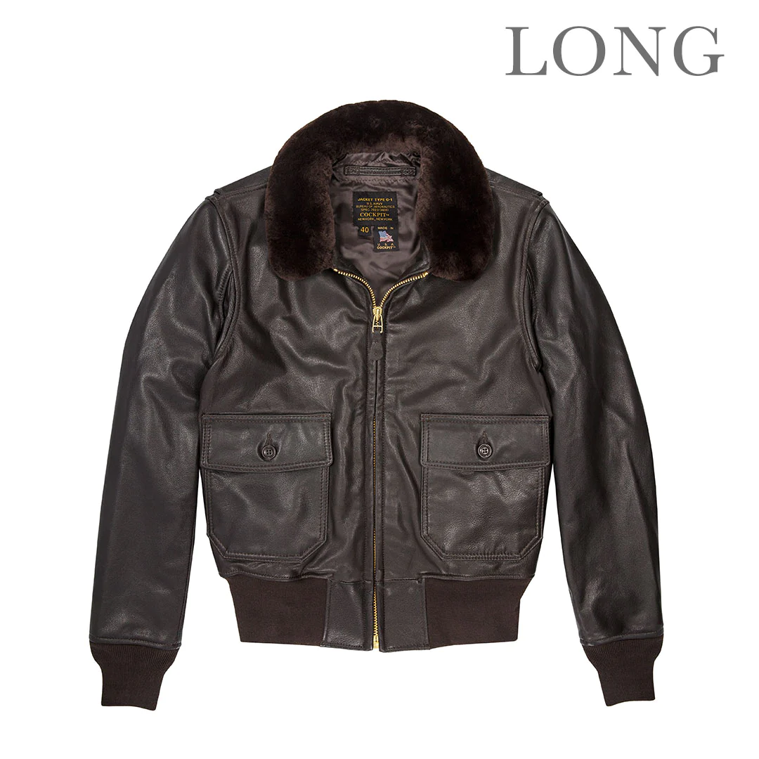 COCKPIT USA U.S. Navy Issue Mil Spec G-1 Jacket (Long COCKPIT USA U.S. Navy Issue Mil Spec G-1 Jacket (Long