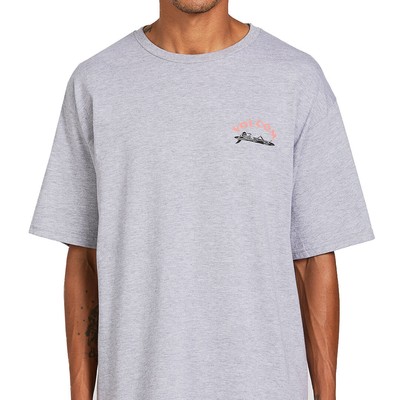 

Volcom Skelax Футболка с Коротким Рукавом (Синий Серый) Мужская Футболка С Рисунком, Heather grey