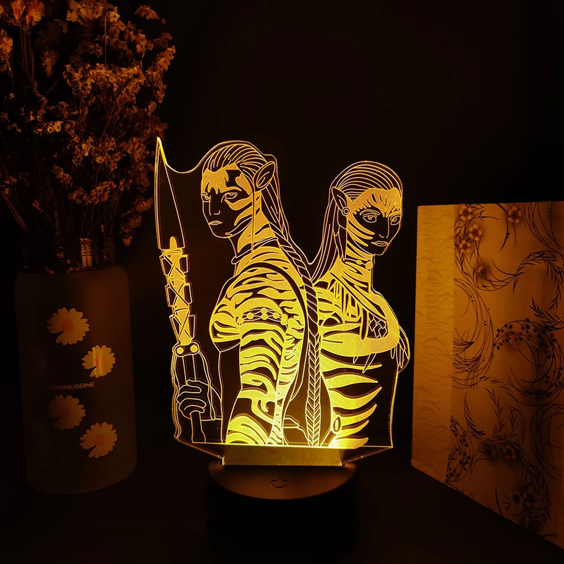 Movie Themed 3D Acrylic Laser Engraved Illusion Nightlight Avatars Style Room De