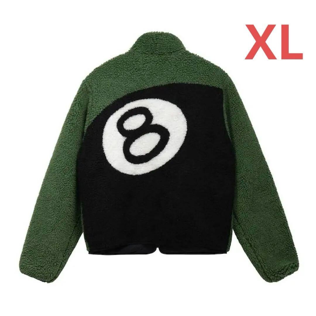 stussy 8 Ball Sherpa Jacket Lサイズ Stussy 8 Ball Sherpa Fleece Reversible Jacket Cream Size X
