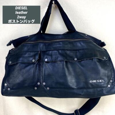 極希少✨DIESEL archive y2k Boston black 2way DIESEL Vintage 2Way Shoulder Large Boston Bag y2k Black