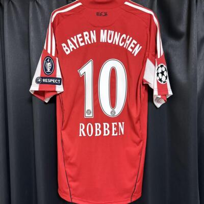 10-11 FC Bayern Munich Game shirt バイエルン Vintage Robben Bayern Munich 10/11 Size L didas Soccer