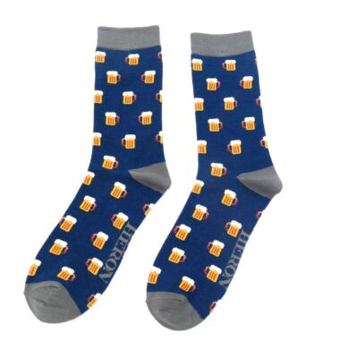 Men's Beer Socks - Bamboo - Mr Heron - 3 Colours Gift NEW