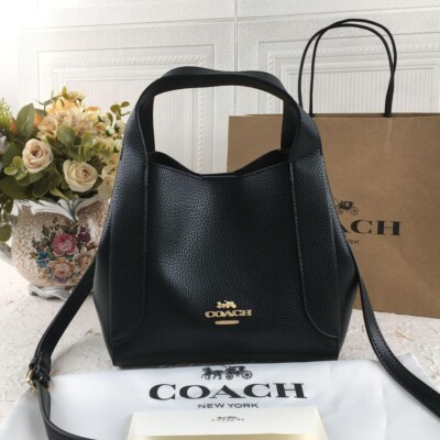COACH Hadley Hobo21 2way Shoulder Bag Crossbody Leather Black outlet New F/S JP