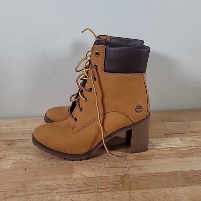 Timberland Allington 6-Inch Women's 8  Lace-Up Heeled Boot Brown Nubuck