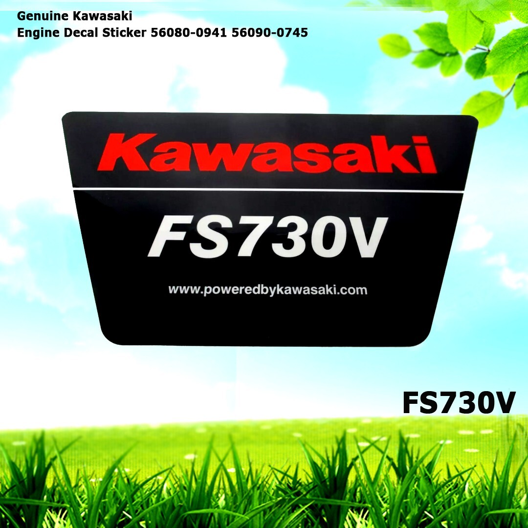 ٩( ᐛ )و Genuine Kawasaki FS730V Engine Decal Sticker 56080-0941