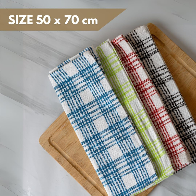 100% Natural Cotton Kitchen Towels - Pack of 4, 8 & 12, 50 X 70 Cm Dish Towels -
