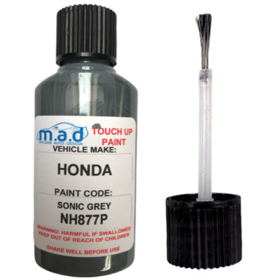 30ML TOUCH UP PAINT BOTTLE HONDA SONIC GREY NH877P SCRATCH CHIP