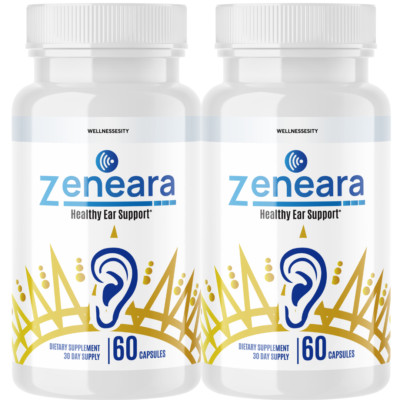 Zeneara Healthy Ear Support for Ear Ringing & Tinnitus - 2 Bottles