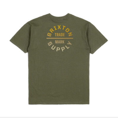 

Футболка Brixton с короткими рукавами Oath V (оливковый/градиент), Military oilve/gradient