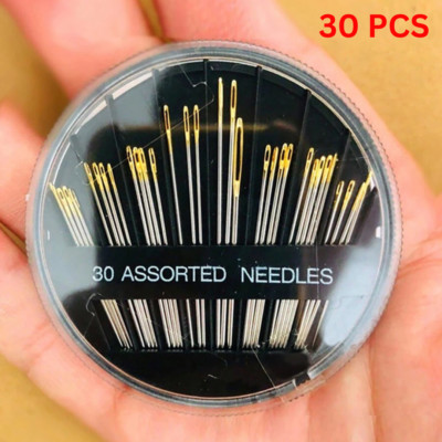 30PCS Stainless Steel Sewing Needle Set Modern Hand Sewing Needle Kit for DIY US