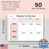 NiiViin Undated Weekly Planner Notepad - Calendar with Habit Tracker, ADHD Planner for Adults, Weekly To Do List Notepad, 50 Tear-Off 8.5