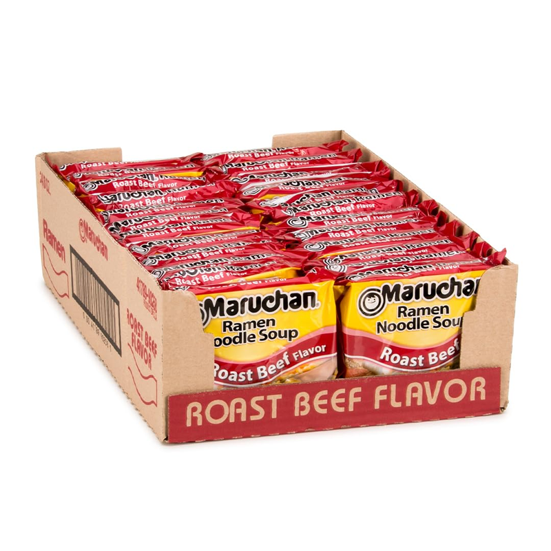 Maruchan Ramen Roast Beef, 3 Oz, Pack of 24 Assorted Styles