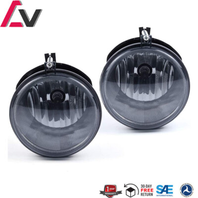 Pair Fog Lights For 2006-2010 Jeep Commander/Grand Cherokee Smoked Bumper Lamps