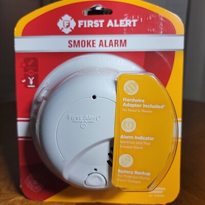 NEW First Alert Smoke Alarm Hardwire Adapter Included -1039809