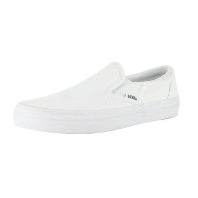 Vans Classic Slip-On Sneakers (True White) Унисекс Skateboarding Era Vulc Shoes