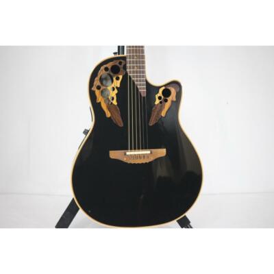 Electric Acoustic Guitar Ovation Elite 1868 Black Made in
