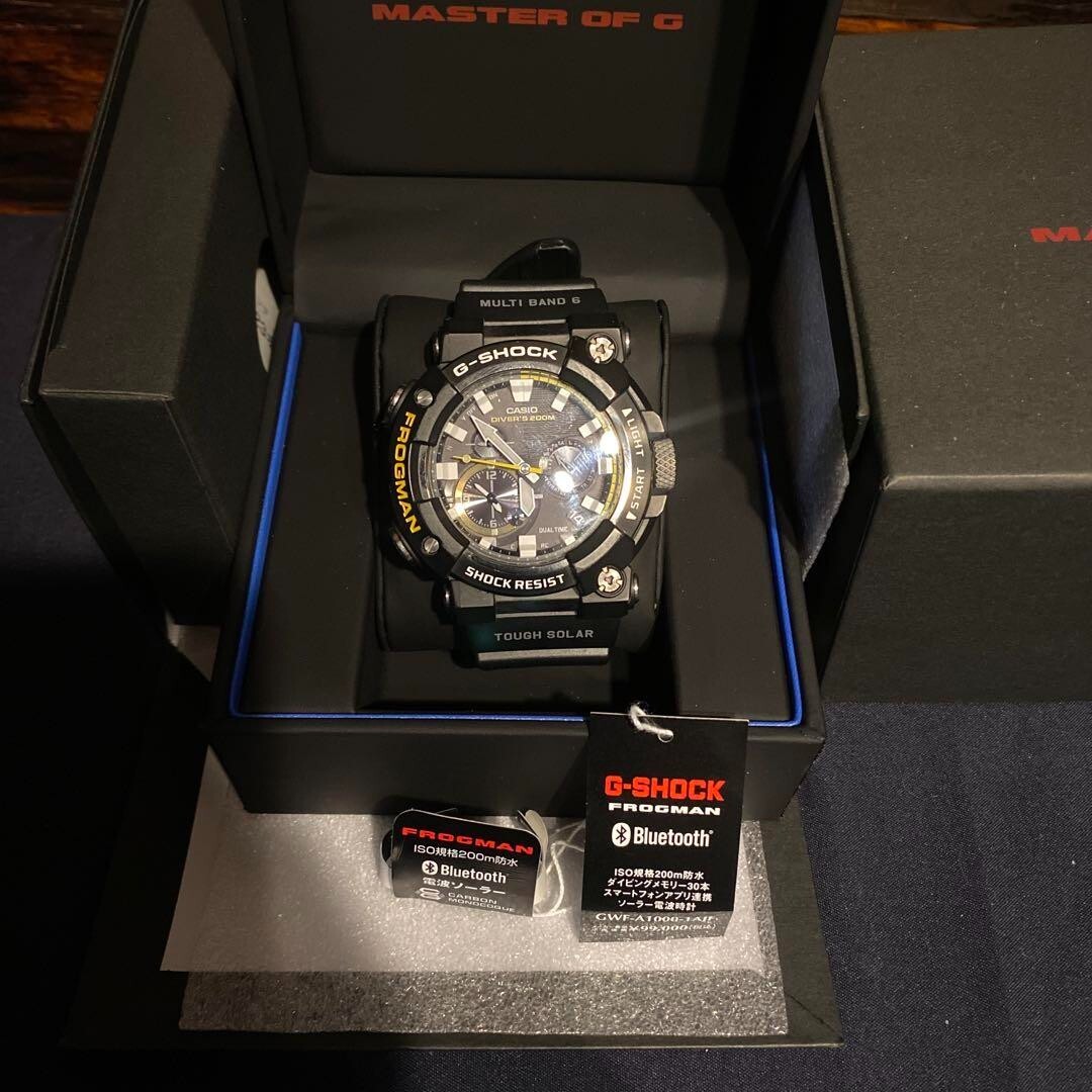 Pre-owned Casio G-shock Frogman Gwf-a1000-1ajf Master By Solar Men's Watch In Box