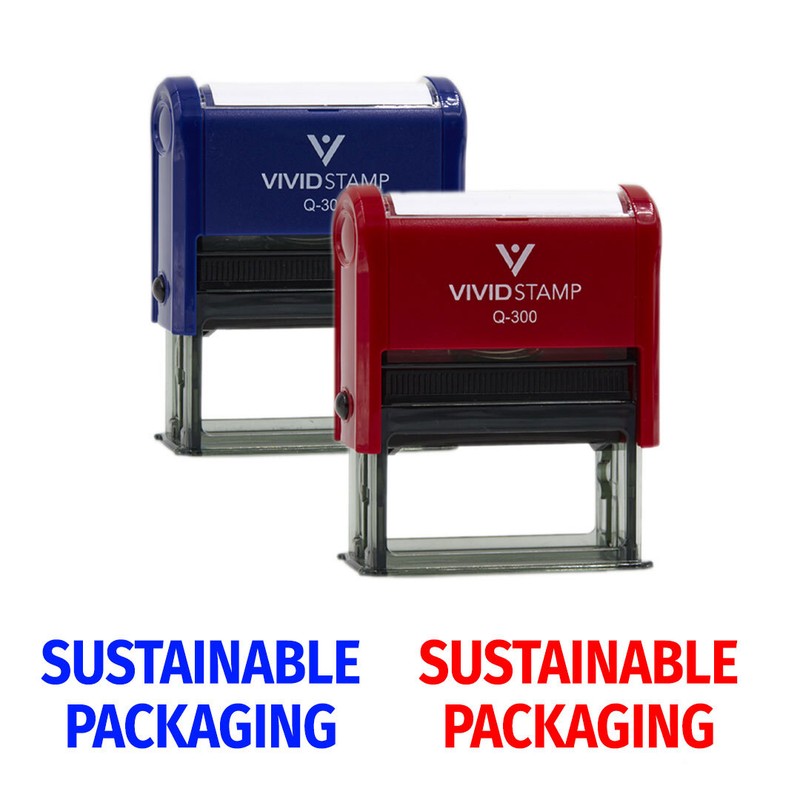 All Quality Sustainable Packaging Self-Inking Rubber Stamp